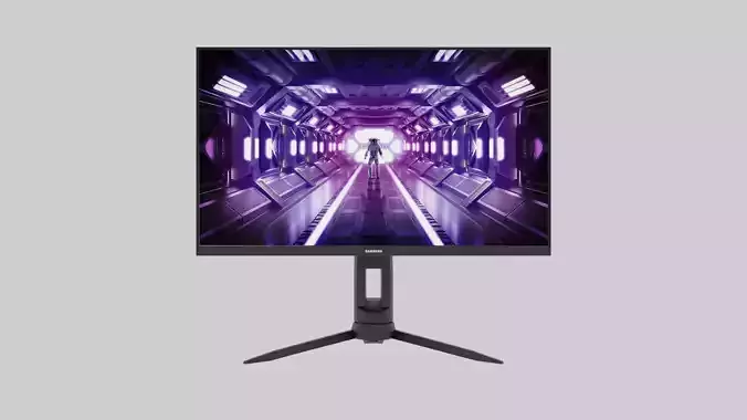 samsung odyssey g3 24 inches 144hz 3d low poly game ready model