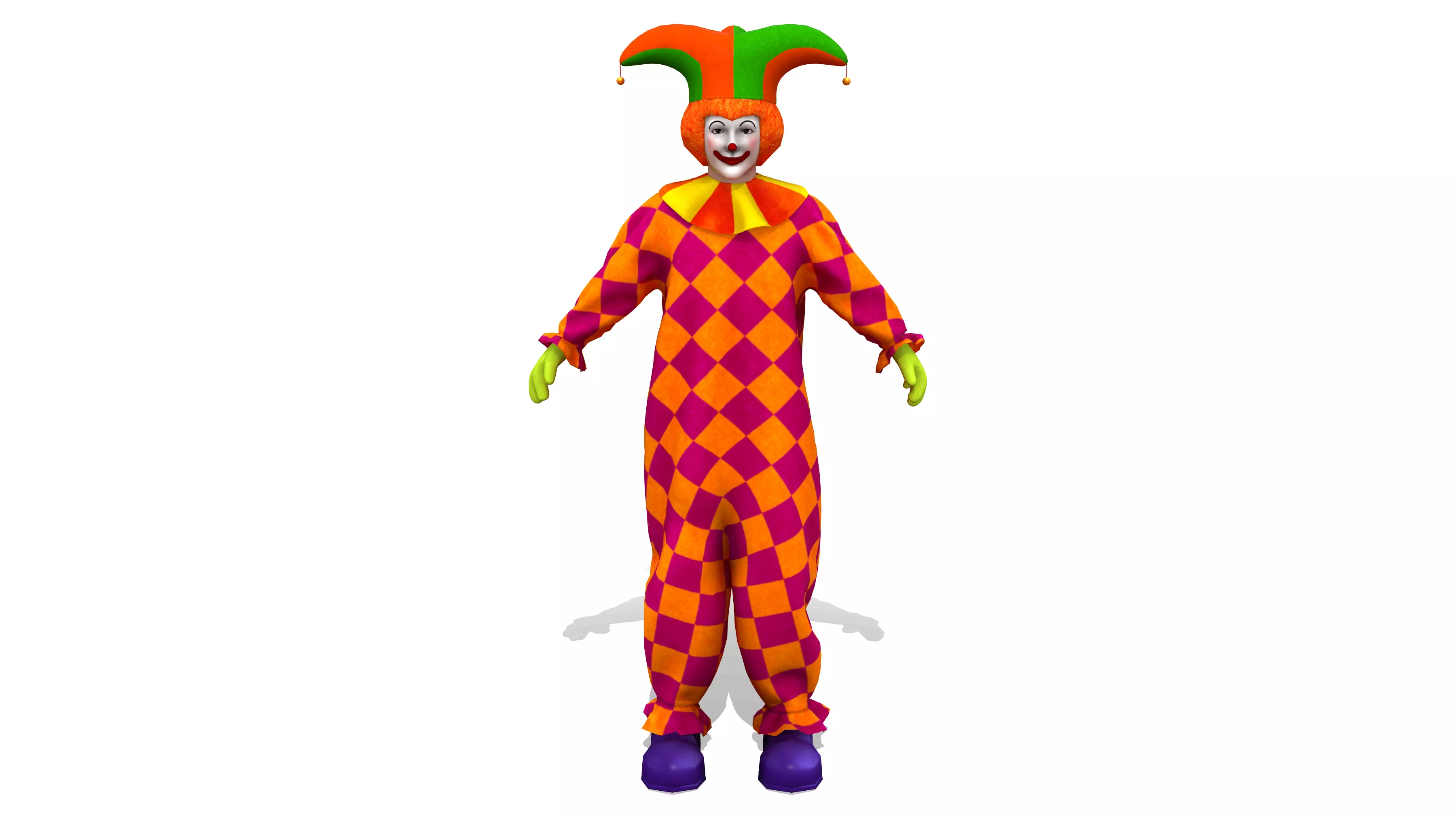 Complete Clown Avatar Low-poly 3D model_0