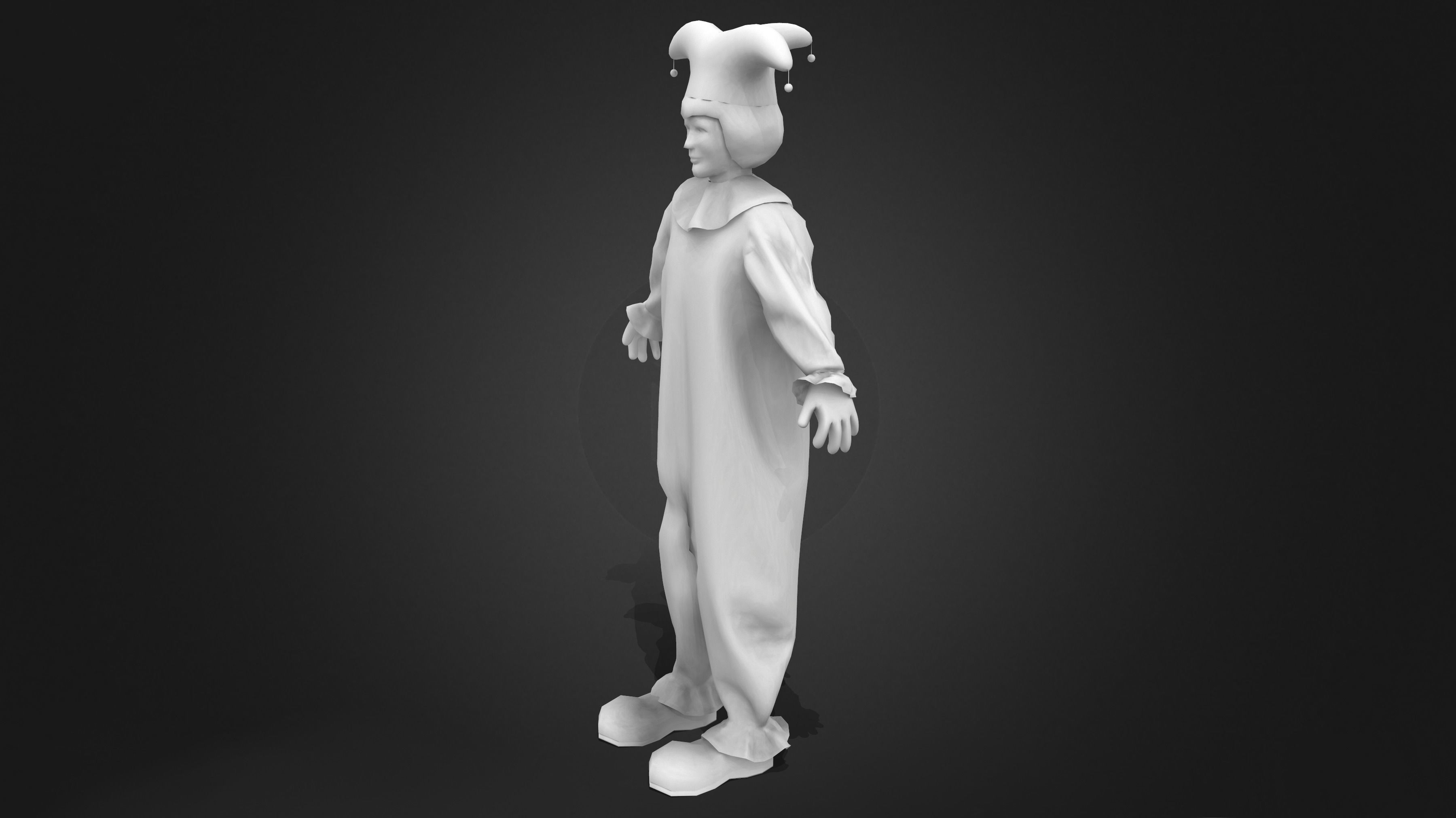 Complete Clown Avatar Low-poly 3D model_8
