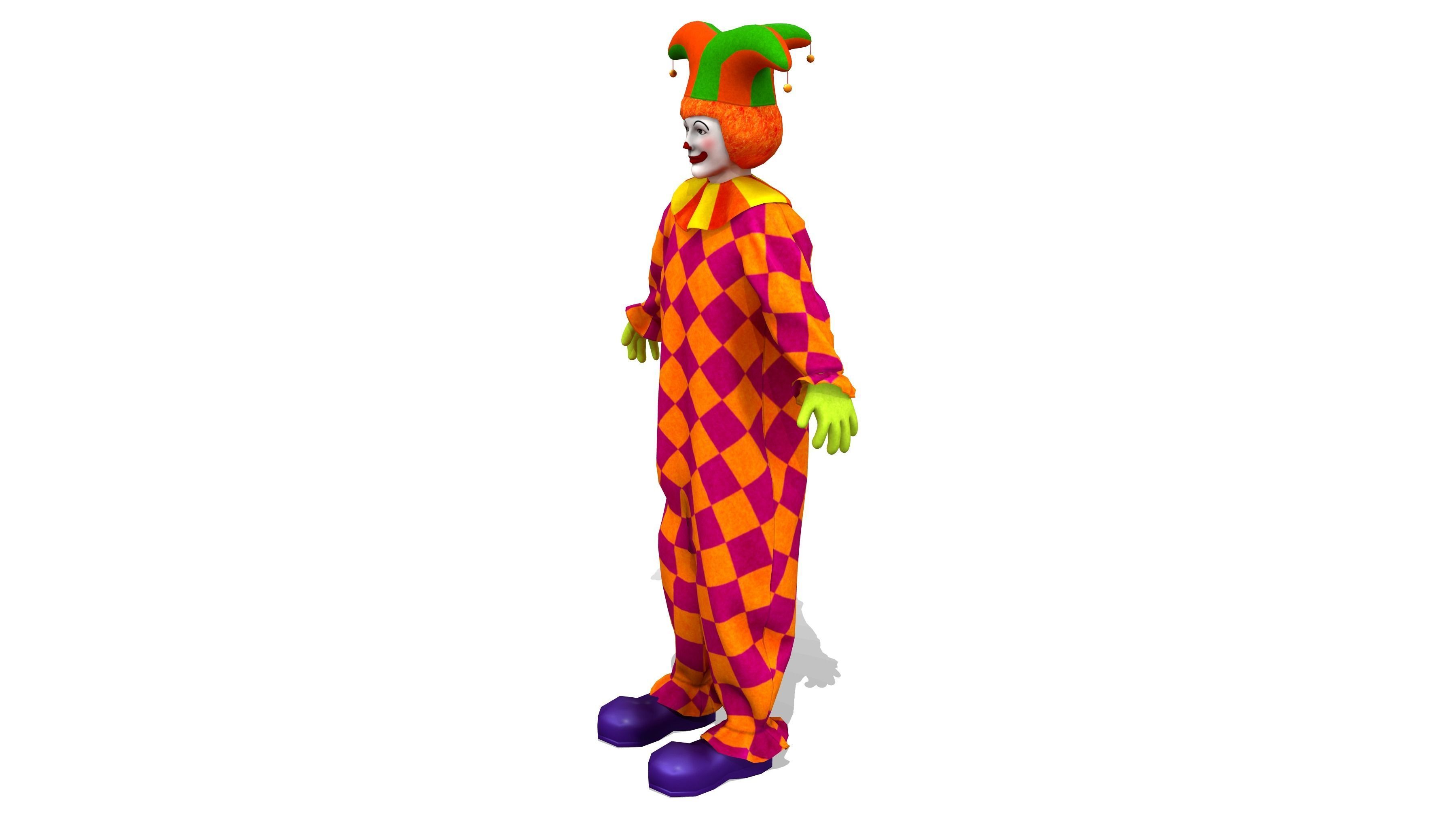 Complete Clown Avatar Low-poly 3D model_2
