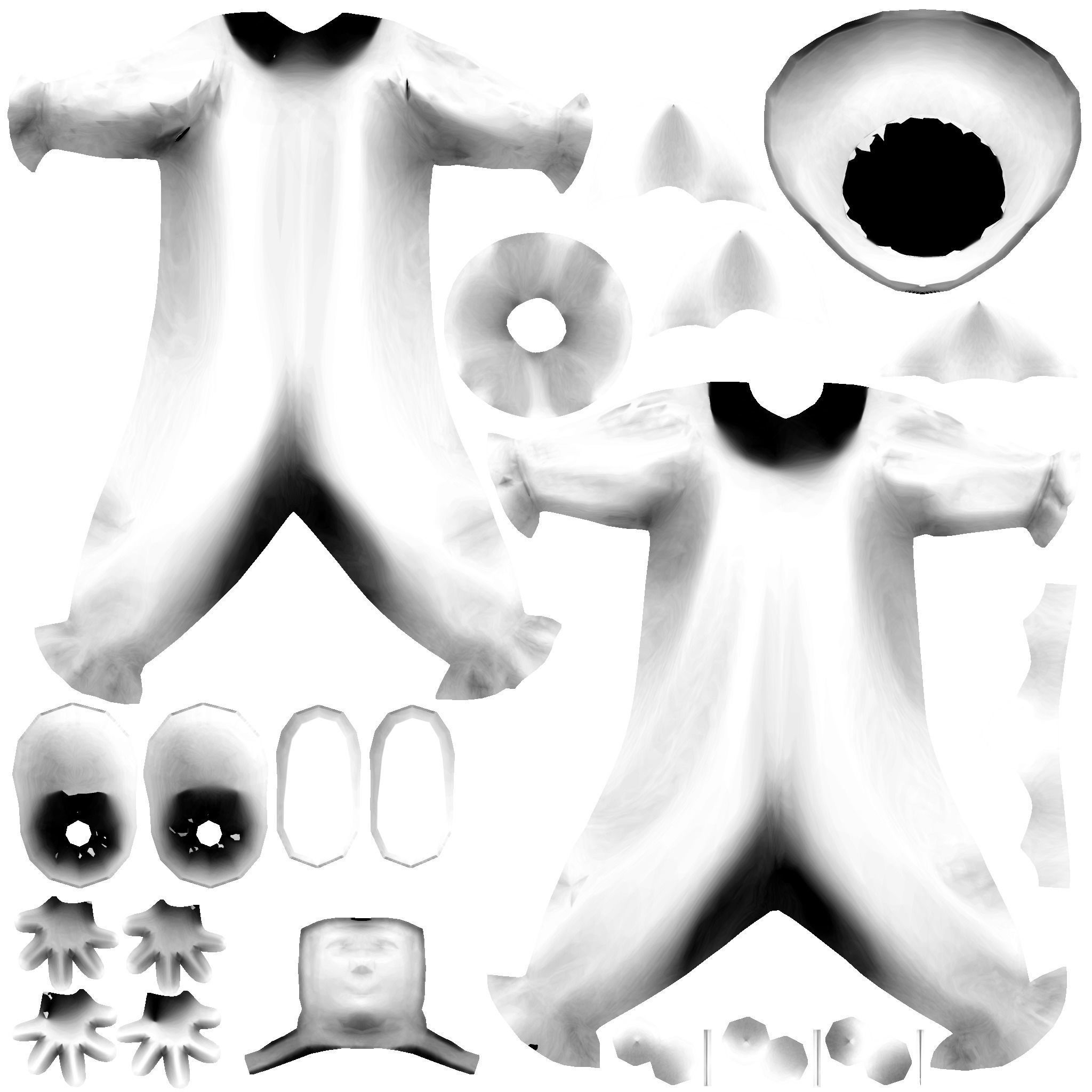 Complete Clown Avatar Low-poly 3D model_12