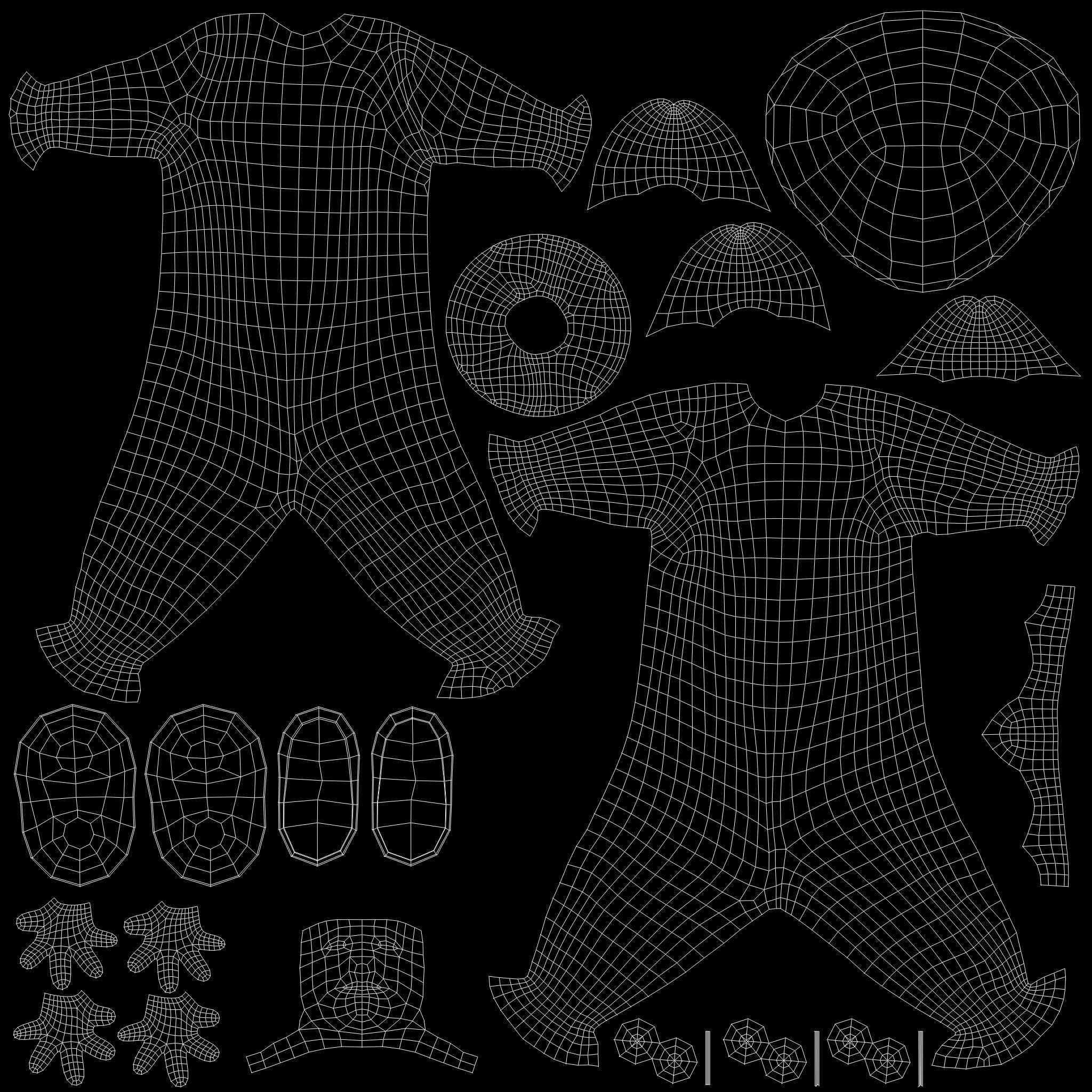 Complete Clown Avatar Low-poly 3D model_13