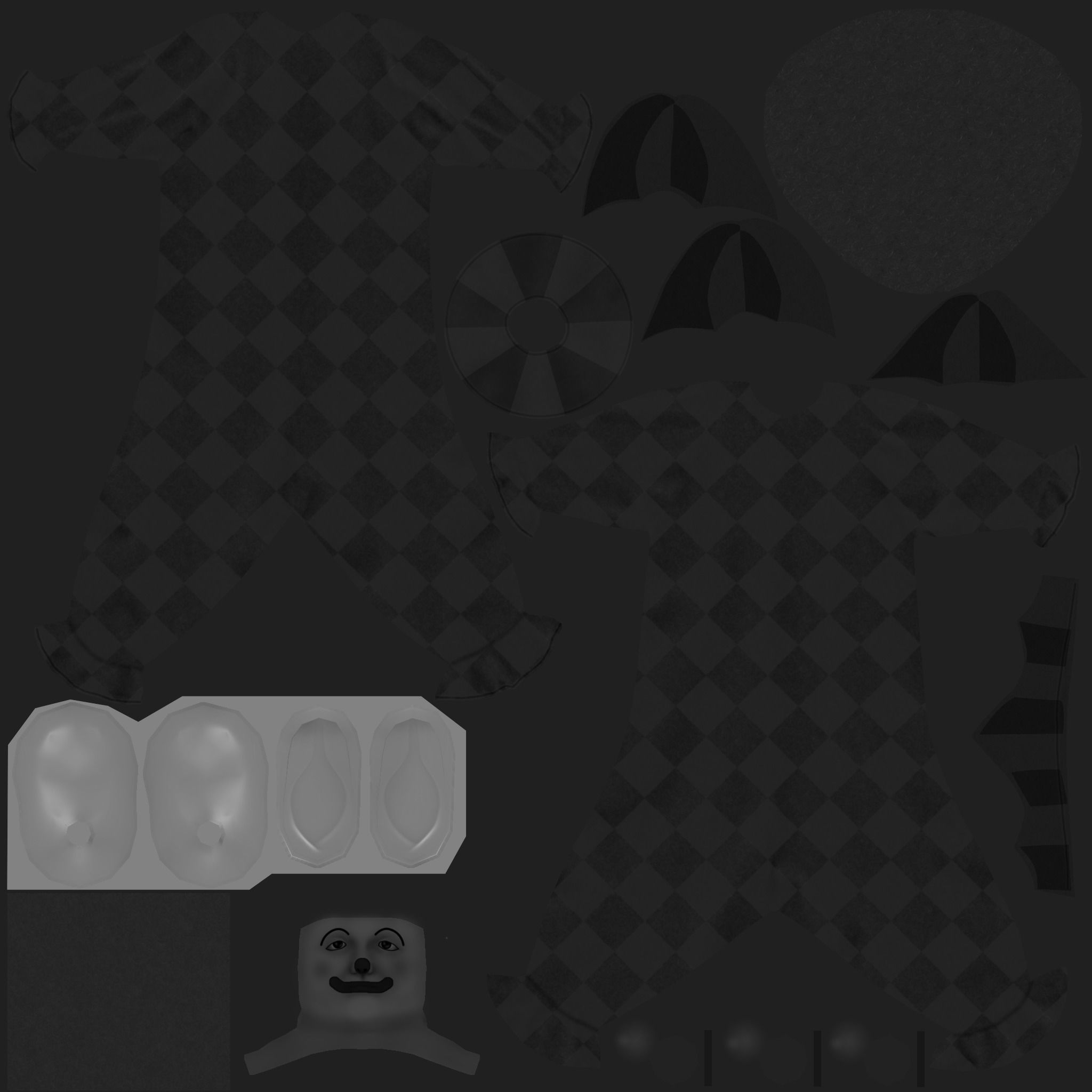 Complete Clown Avatar Low-poly 3D model_11