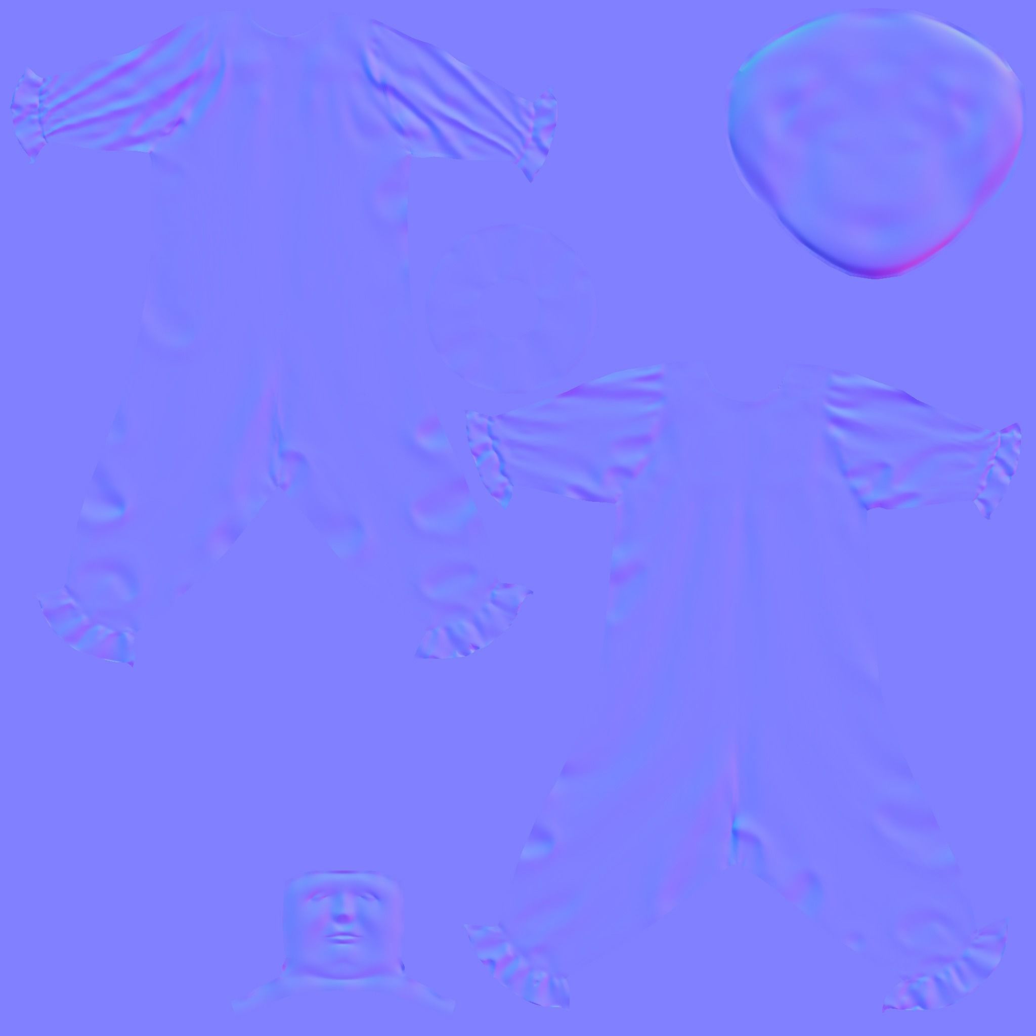 Complete Clown Avatar Low-poly 3D model_10