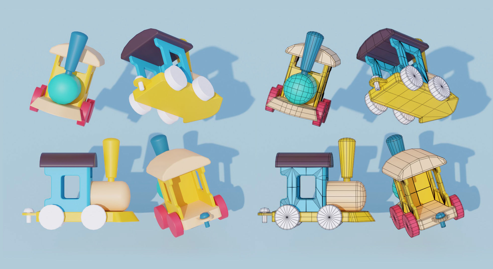 Stylized Cartoon Christmas Collection 3D model_7