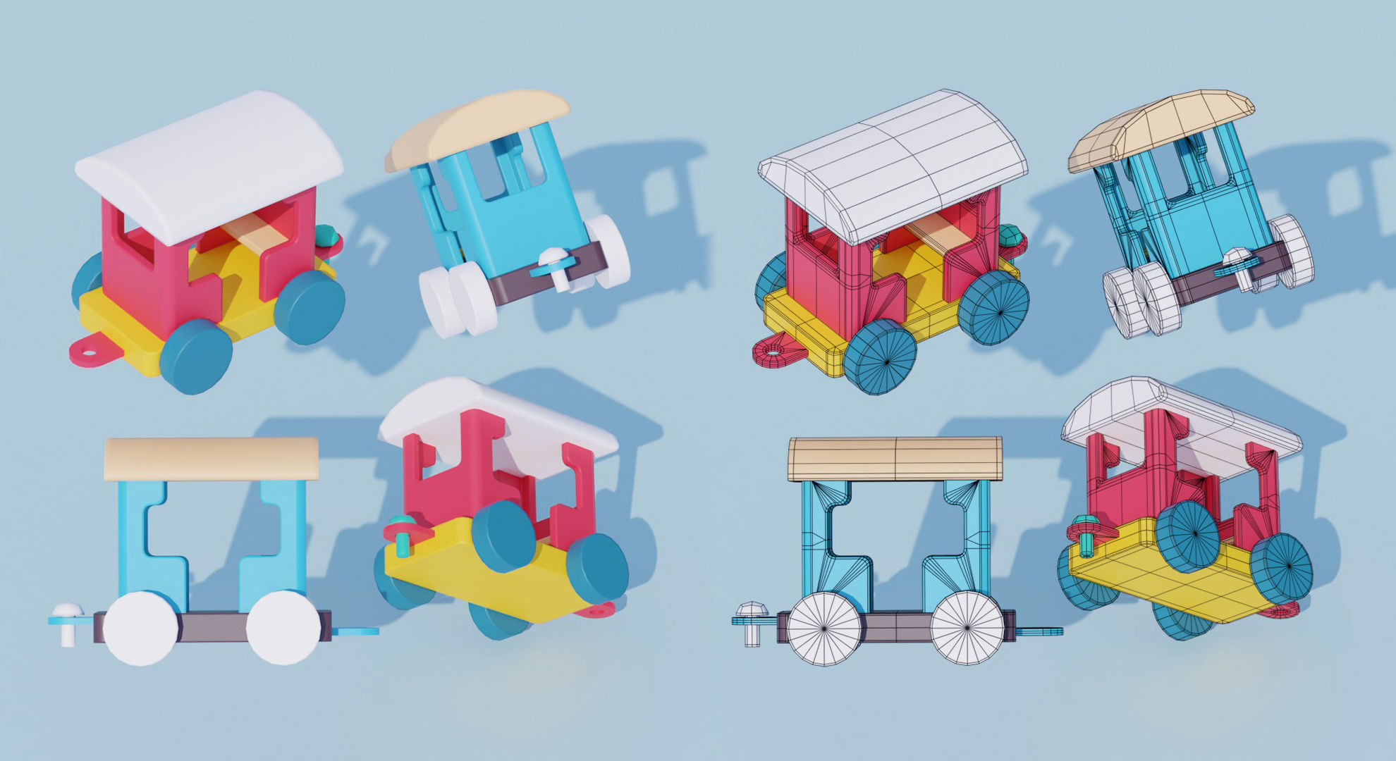 Stylized Cartoon Christmas Collection 3D model_9