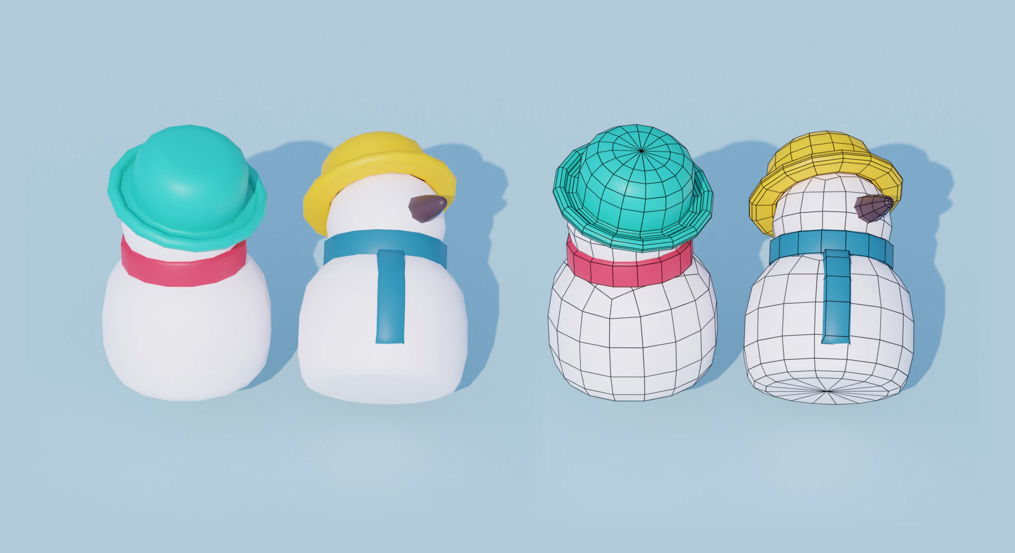 Stylized Cartoon Christmas Collection 3D model_5