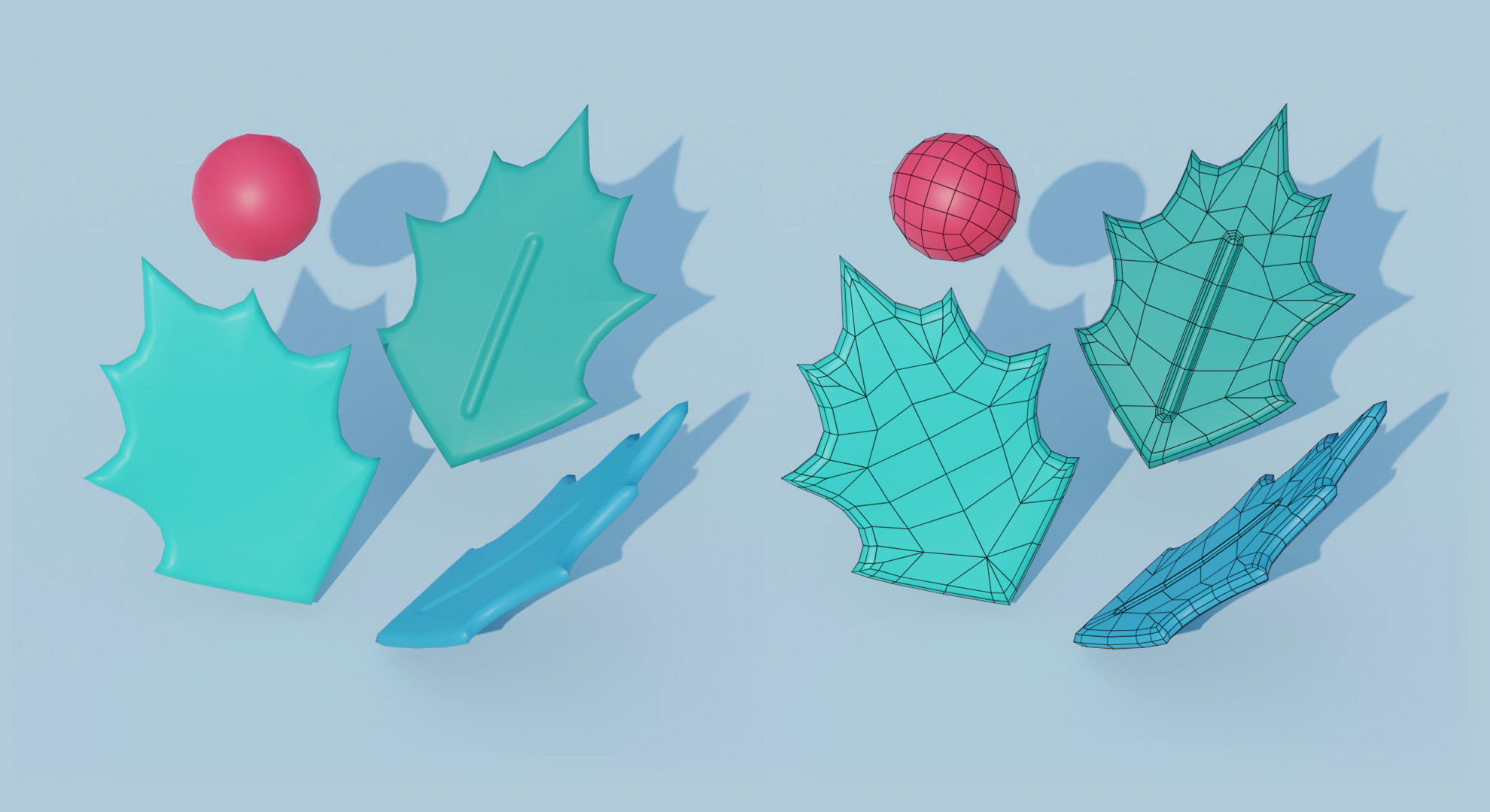 Stylized Cartoon Christmas Collection 3D model_2