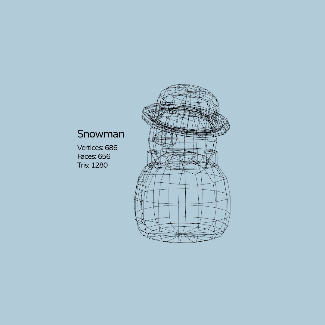 Stylized Cartoon Christmas Collection 3D model_14