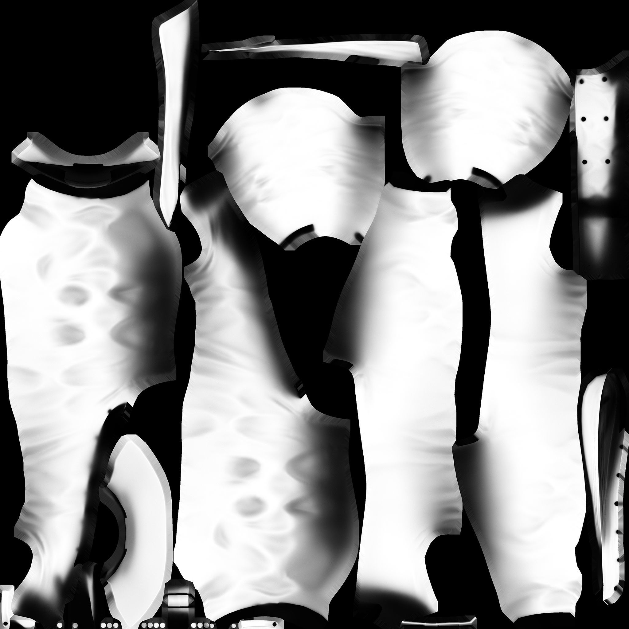 Old Vintage Green Pilot Uniform Low-poly 3D model_13