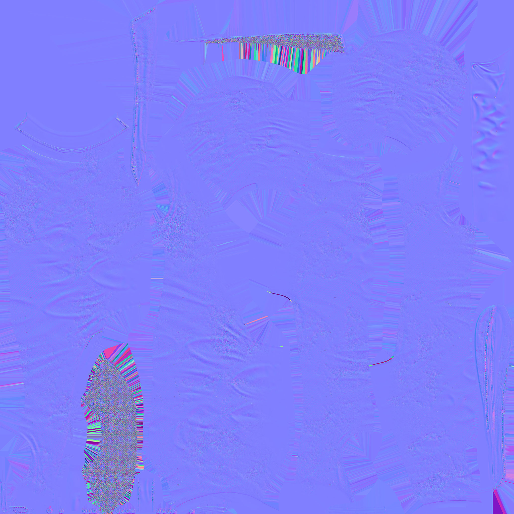 Old Vintage Green Pilot Uniform Low-poly 3D model_10