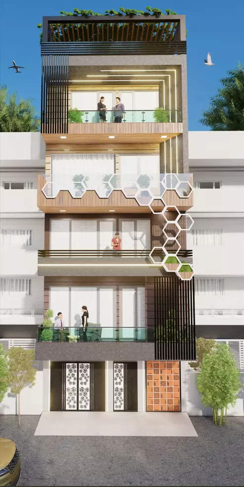 3D RESIDENCE ELEVATION 3D model