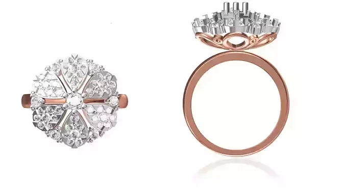 Women Wedding Engagement Ring STL FBX JCD Details