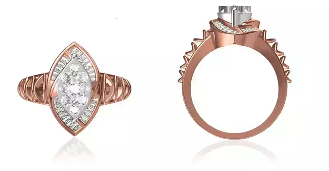 Women Wedding Engagement Ring STL FBX JCD Details