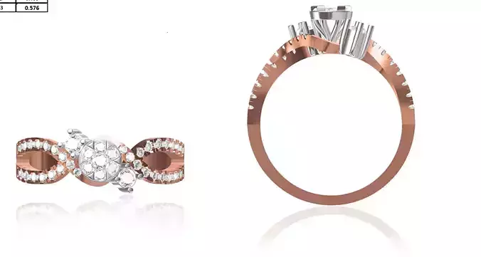 Women Wedding Engagement Ring STL FBX JCD Details