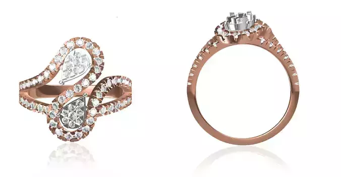 Women Wedding Engagement Ring STL FBX JCD Details