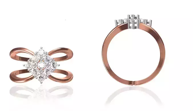 Women Wedding Engagement Ring STL FBX JCD Details