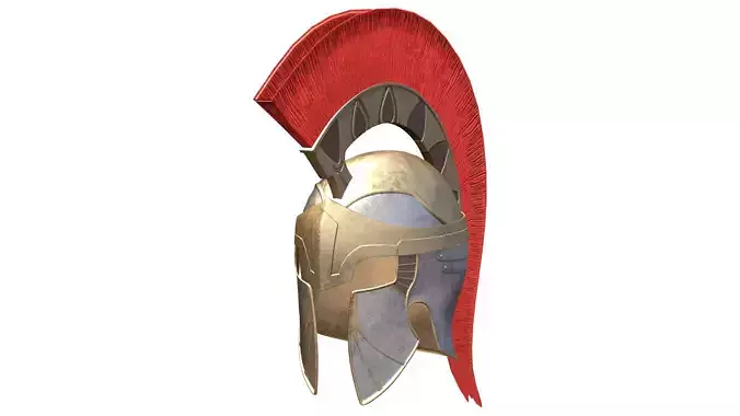 Roman Soldier Horsehair Galea Helmet Low-poly 3D model