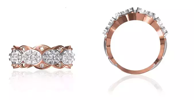 Women Wedding Engagement Ring STL FBX JCD Details