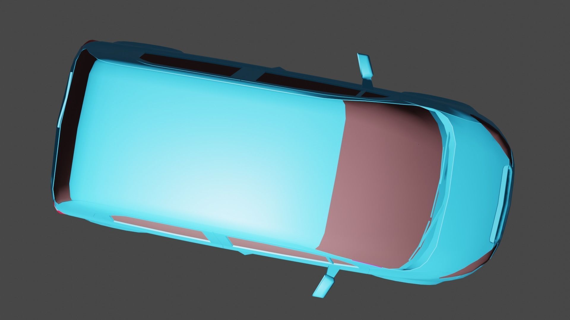 car low poly model Low-poly 3D model_1