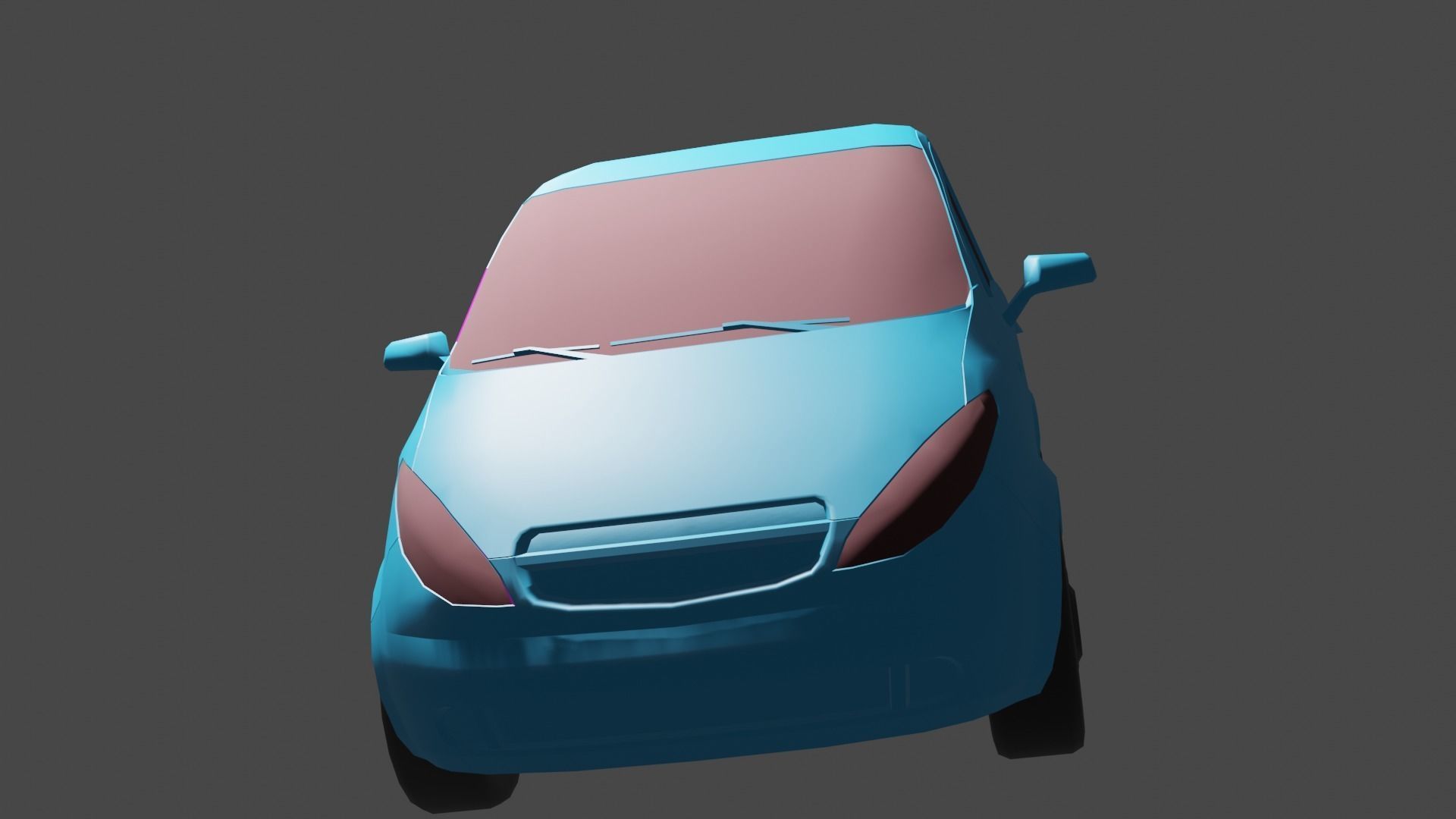 car low poly model Low-poly 3D model_2