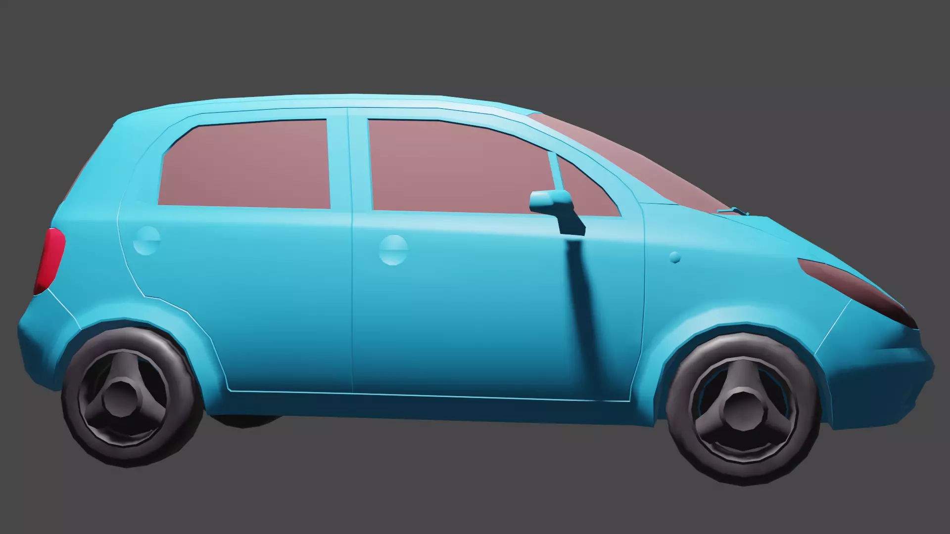 car low poly model Low-poly 3D model_0