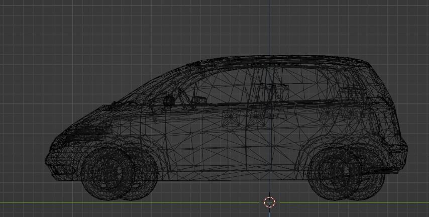 car low poly model Low-poly 3D model_4