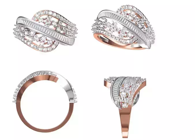 Women Wedding Engagement Ring STL FBX JCD Details