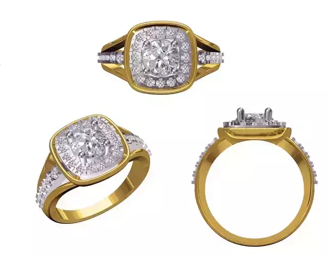 Women Wedding Engagement Ring STL FBX JCD Details