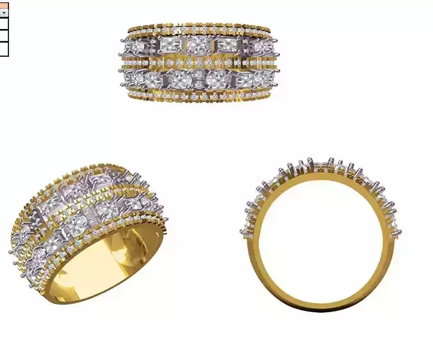 Women Wedding Engagement Ring STL FBX JCD Details