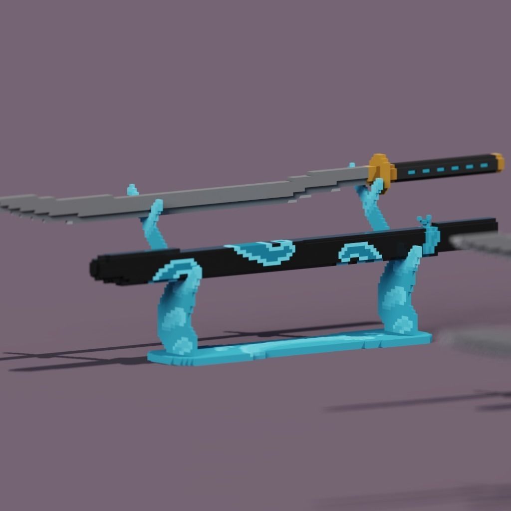 catans with the elements 3D model_3