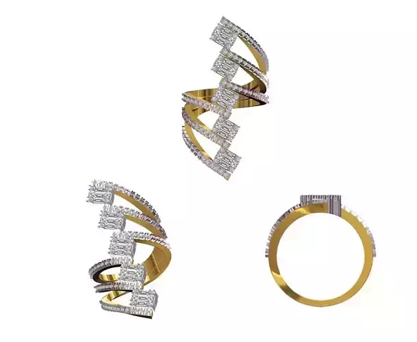 Women Wedding Engagement Ring STL FBX JCD Details