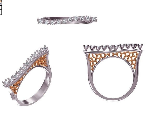 Women Wedding Engagement Ring STL FBX JCD Details 3D print model