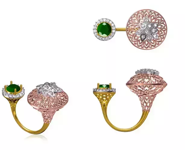 Women Wedding Engagement Ring STL FBX JCD Details