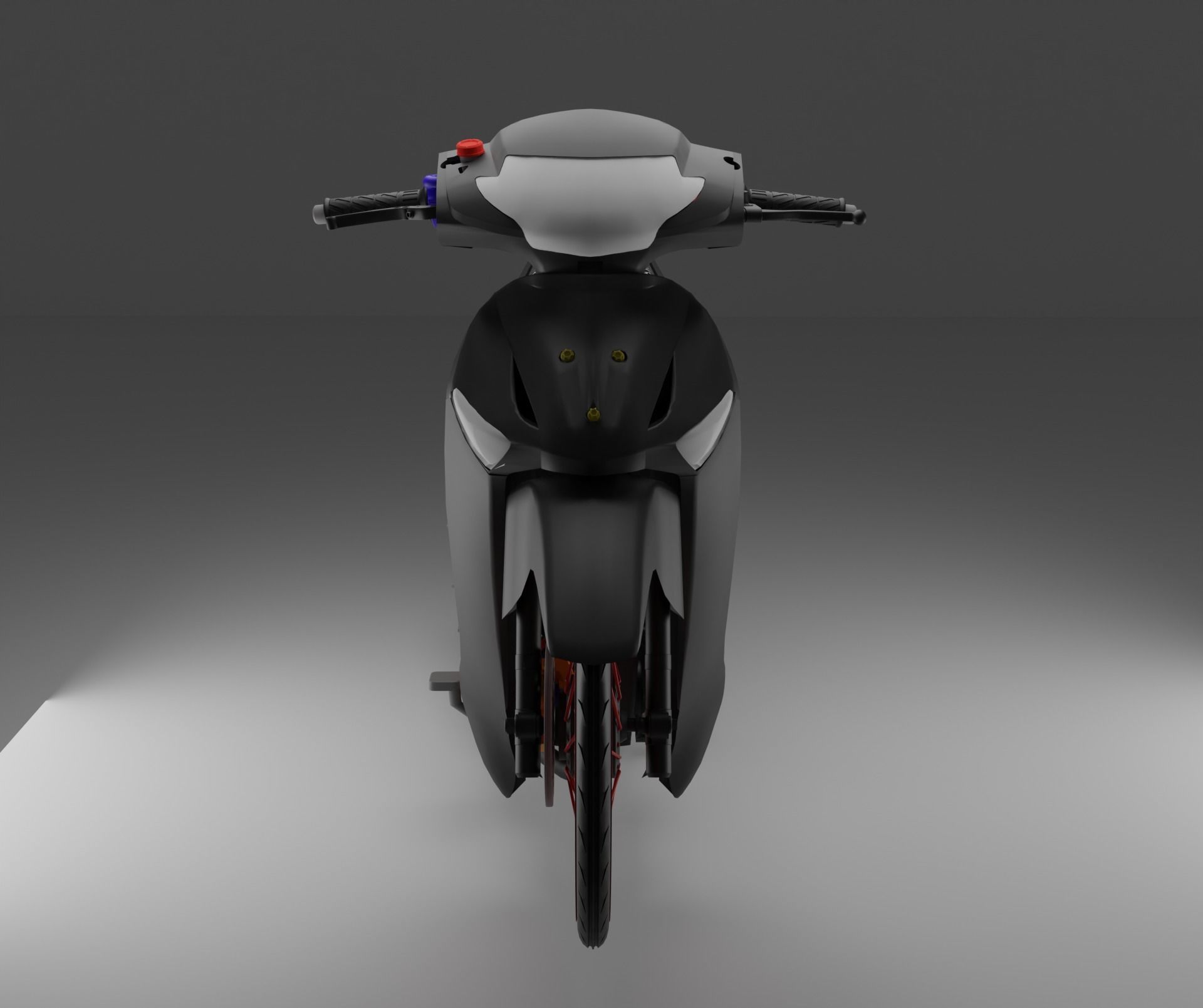 Motorcycle modified from the original condition to be stronger  3D model_1