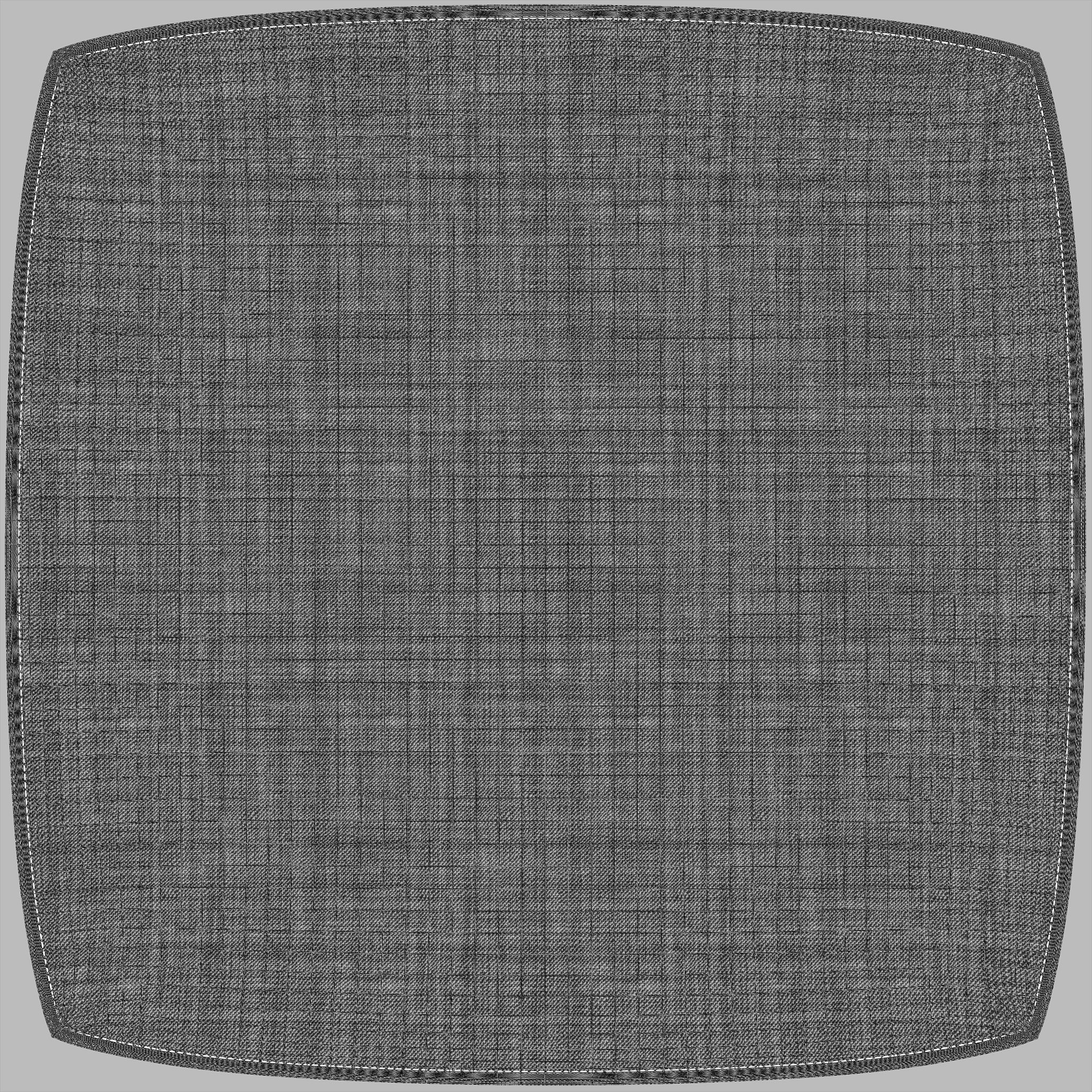 Pouf Grey Fabric AR VR PBR  Lowpoly with game ready Low-poly 3D model_12