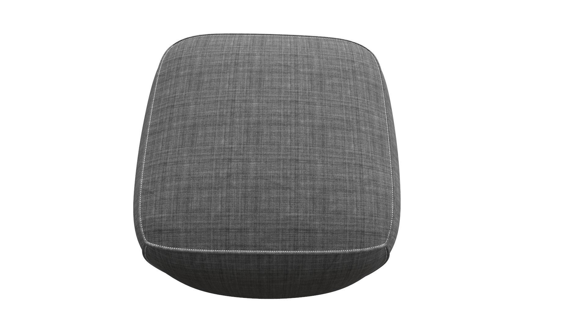 Pouf Grey Fabric AR VR PBR  Lowpoly with game ready Low-poly 3D model_6