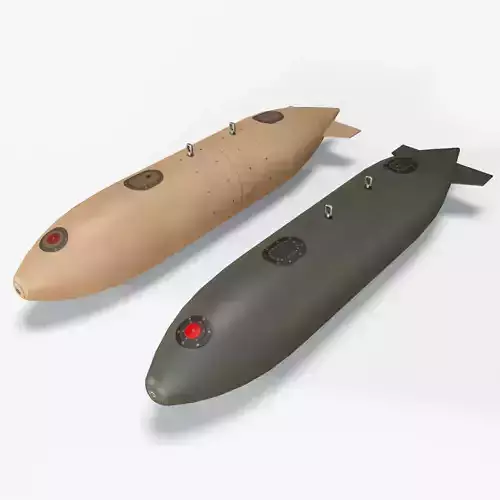 Aircraft External Fuel Tank 120L Low-poly 3D model