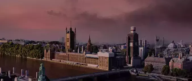 Big Ben London Low-poly 3D model