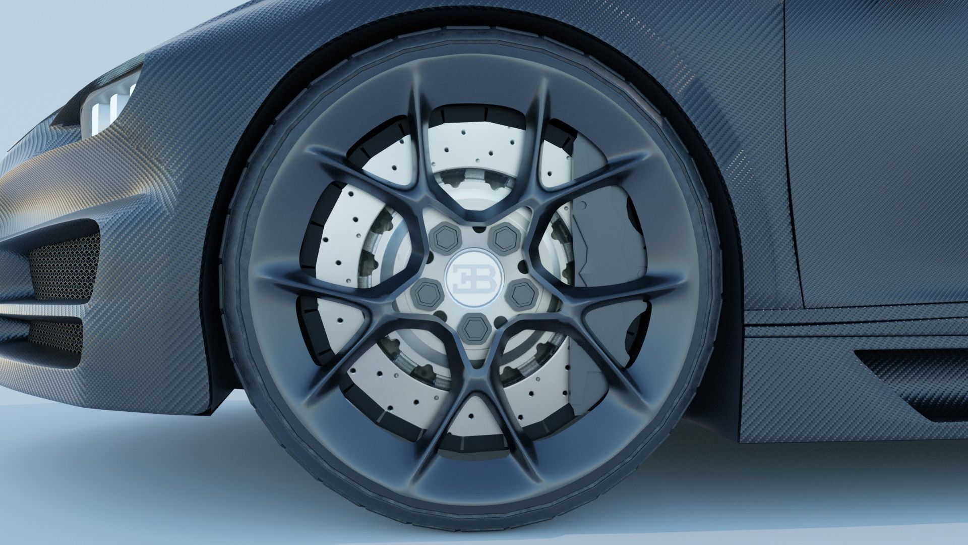 BUGATTI CHIRON CARBON FIBER 3D model_21