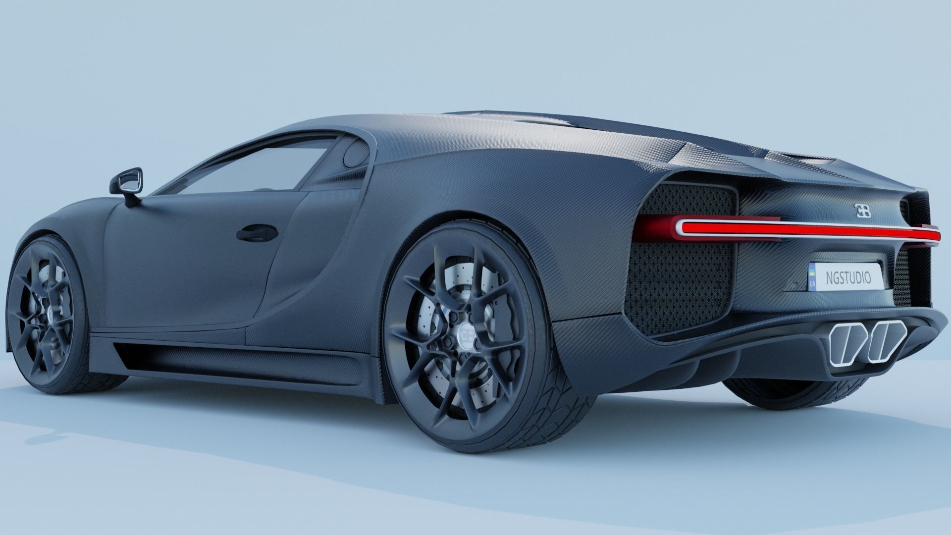 BUGATTI CHIRON CARBON FIBER 3D model_9