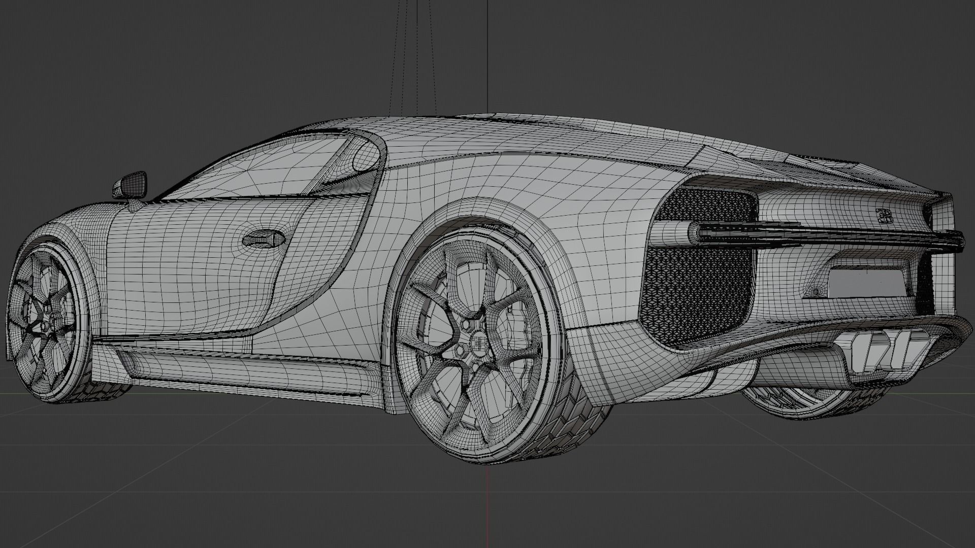 BUGATTI CHIRON CARBON FIBER 3D model_10