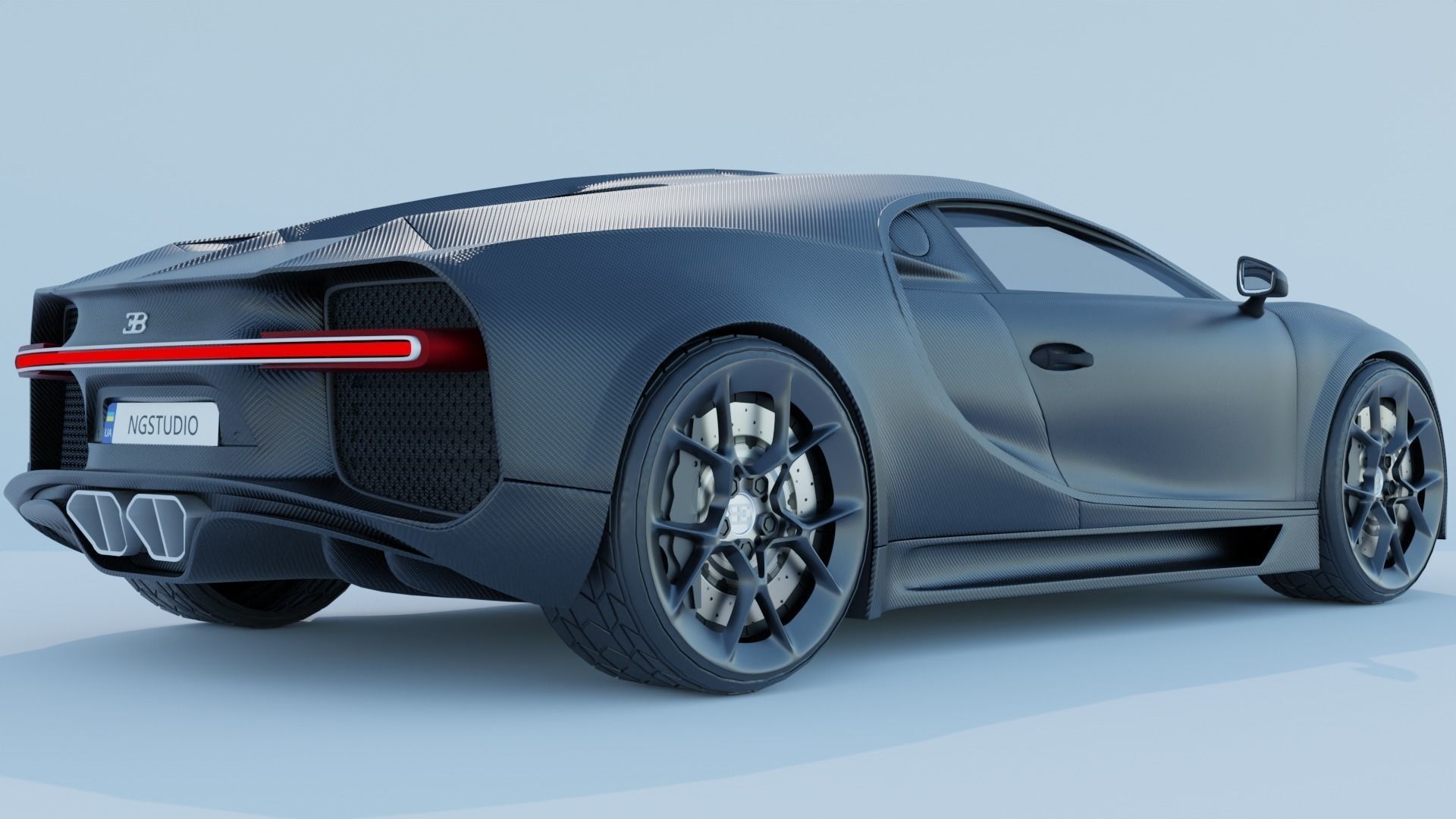 BUGATTI CHIRON CARBON FIBER 3D model_13