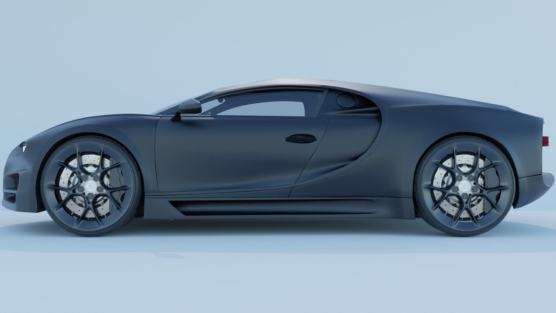 BUGATTI CHIRON CARBON FIBER 3D model_7