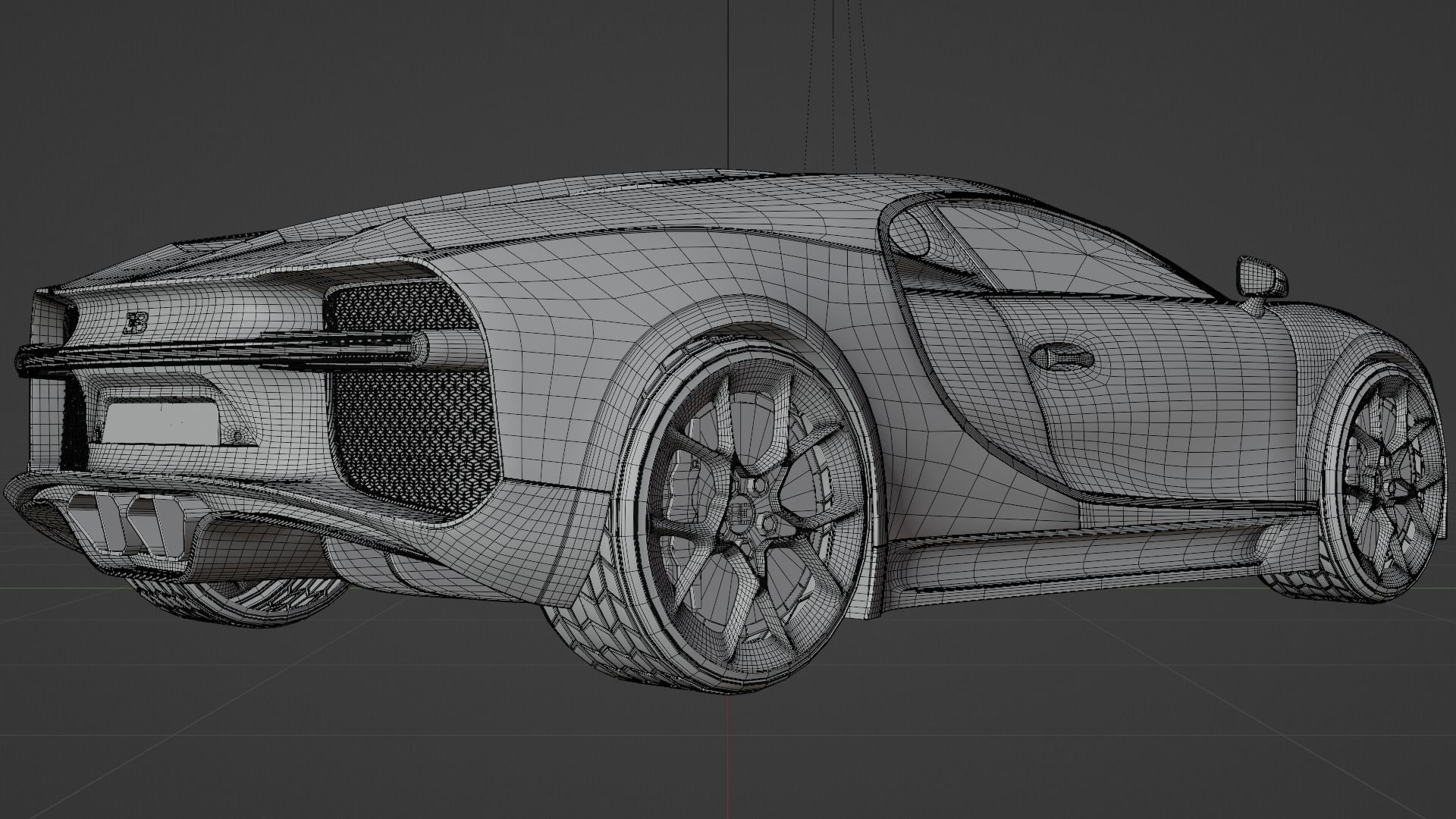 BUGATTI CHIRON CARBON FIBER 3D model_14