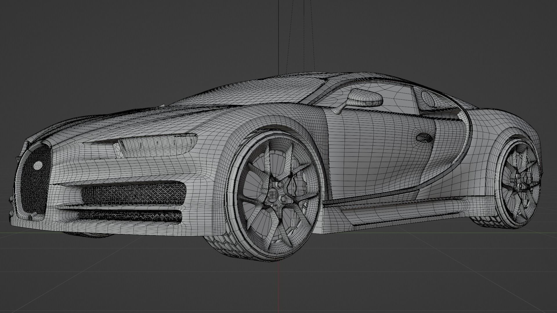 BUGATTI CHIRON CARBON FIBER 3D model_6