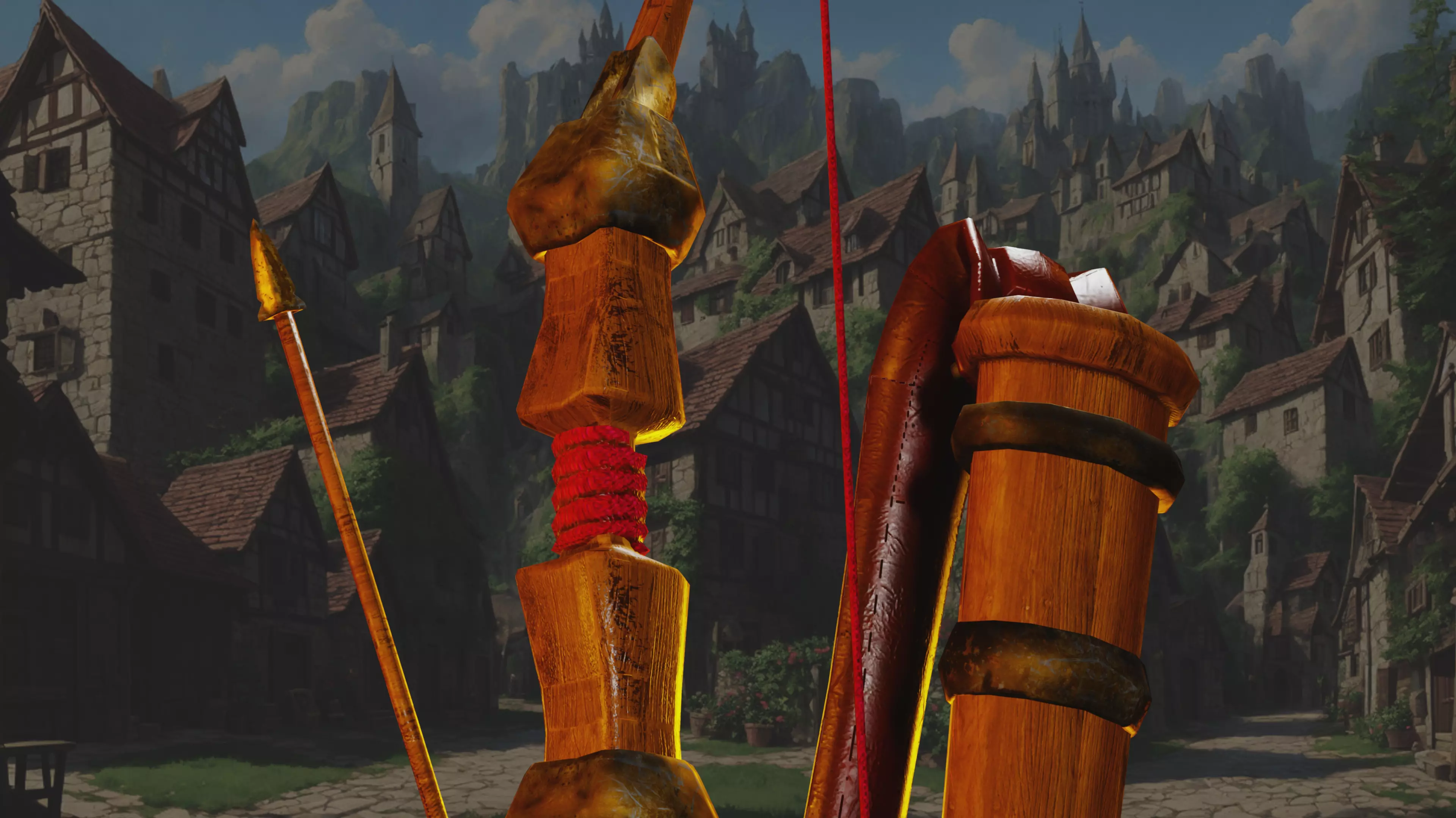 Medieval soldier bow Free low-poly 3D model
