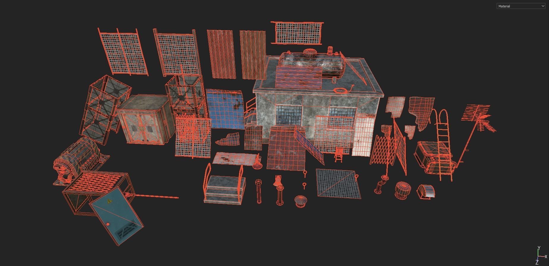 Industrial Props Pack 3 Low-poly 3D model_27