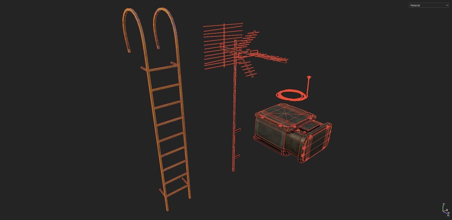 Industrial Props Pack 3 Low-poly 3D model_2