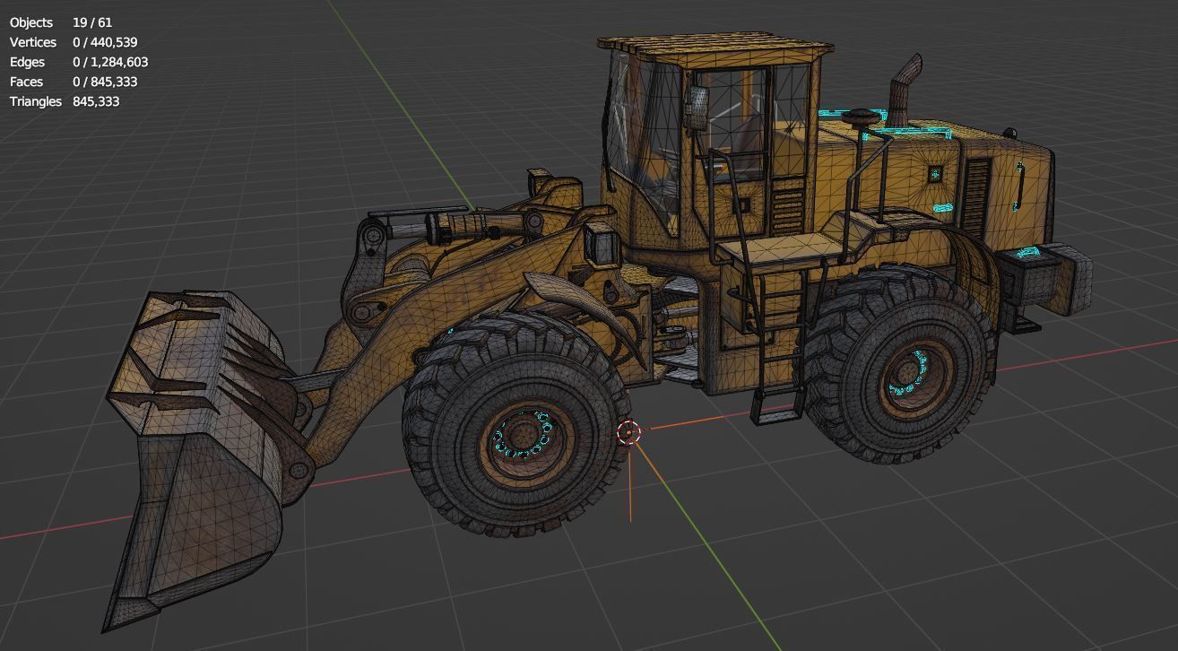 bulldozers 3D model_6